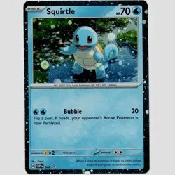 **HD COSMOS HOLO** Squirtle SVPen 048 - Pokemon 151 Black Star Promo - Image 1