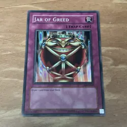 Konami Yu-Gi-Oh! Jar of Greed Super Rare [Trap Card] - Image 1