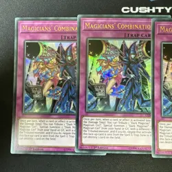 YUGIOH MAGICIANS COMBINATION ULTRA RARE LED6-EN005 1ST EDITION X3 - Image 2