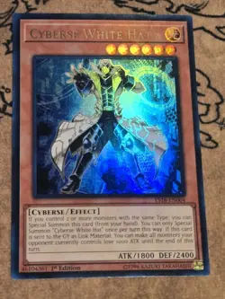 Yugioh Cyberse White Hat YS18-EN004 1st Edition Ultra Rare NM - Image 1