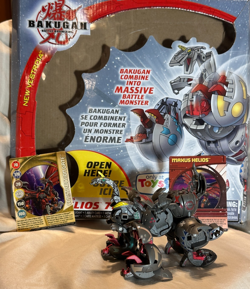 Bakugan Battle Brawlers Pyrus Maxus Helios 7 In 1 Completed With Cards RARE SET - Image 1