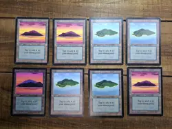 🔥MTG Magic the Gathering Lot Of 8 Beta Island Basic Land Cards🔥 - Image 1