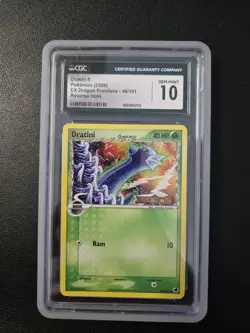 Pokemon Card Dratini 46/101 EX Dragon Frontiers Reverse Holo Stamped CGC 10 - Image 1