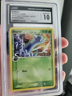 Pokemon Card Dratini 46/101 EX Dragon Frontiers Reverse Holo Stamped CGC 10 - Image 3