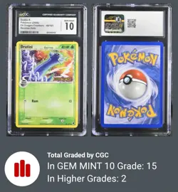 Pokemon Card Dratini 46/101 EX Dragon Frontiers Reverse Holo Stamped CGC 10 - Image 4