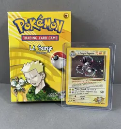 Vintage Pokemon TCG Lt. Surge Theme Deck - Box & Holo Rare Card Only - Image 1