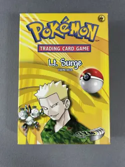 Vintage Pokemon TCG Lt. Surge Theme Deck - Box & Holo Rare Card Only - Image 4