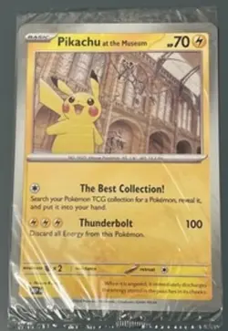 RARE Pikachu at the Museum Oversized Jumbo Promo Card (NHM) Sealed - Image 1