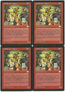 MTG Goblin Grenadiers x4 Weatherlight Uncommon LP/Played - Image 1