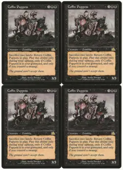 MTG Coffin Puppets x4 Prophecy Rare LP Playset - Image 1