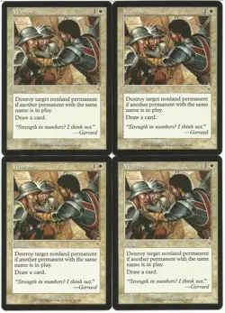 MTG Winnow x4 Invasion Rare LP - Image 1