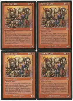 MTG Menacing Ogre x4 Onslaught Rare LP/Played - Image 1