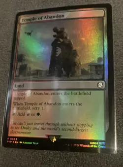 Temple of Abandon Foil Fallout Factory Miscut Side MTG - Image 1