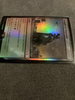 Temple of Abandon Foil Fallout Factory Miscut Side MTG - Image 2