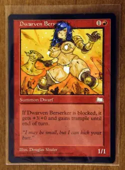 four Dwarves Altered Art Hand Painted MTG Magic the Gathering Anime Girl - Image 2