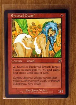 four Dwarves Altered Art Hand Painted MTG Magic the Gathering Anime Girl - Image 4