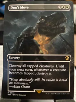 Don't Move *Borderless* - REX - NM - Magic The Gathering - MTG - Image 1