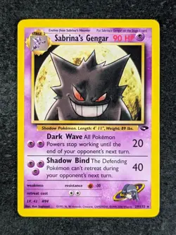 2000 Pokemon SABRINA'S GENGAR 29/132 Gym Challenge Unlimited Rare English - Image 1