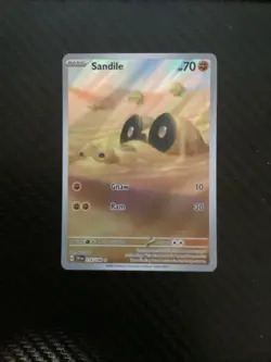 Pokemon TCG Sandile Scarlet & Violet Base Set 216/198 Holo Illustration Rare NM - Image 1