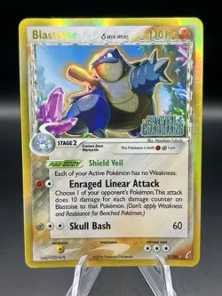Blastoise Delta Species 2/100 Stamp Pokemon EX Crystal Guardians Reverse Holo - Image 1