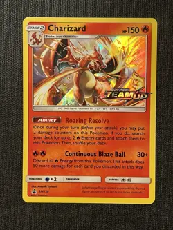 Pokemon 2019 Charizard SM158 Black Star Promo Prerelease Stamped Team Up NM/LP - Image 1
