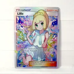 Lillie 151/156 Holo Full Art Trainer Sun Moon Ultra Prism Pokemon TCG NM+ - Image 1