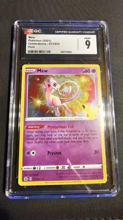 2021 POKEMON CELEBRATIONS HOLO #011/025 MEW CGC 9 - Image 1