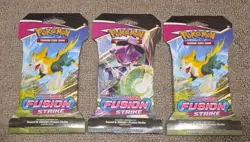 Pokemon Sword & Shield-Fusion Strike Sleeved 3x Booster Packs - Image 1