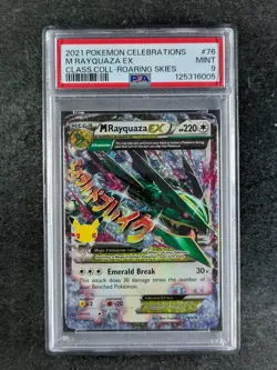 2021 Pokemon M RAYQUAZA EX 76/108 76/108 Celebrations Roaring Skies ENG PSA 9 - Image 1