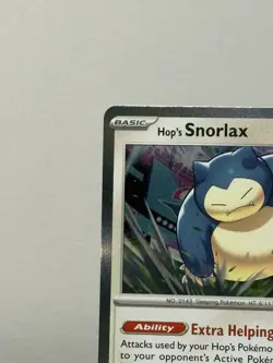 Hop's Snorlax - 117/159 - Pokemon TCG Journey Together (2025) - NM - Holo Rare - Image 2