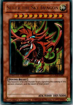 Yugioh Slifer the Sky Dragon YGLD-ENG01 Limited Edition Ultra Rare NM - Image 1