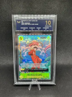 One Piece Monkey.D.Luffy OP07-109 Treasure Rare Pristine 10 Ark Grading - Image 1