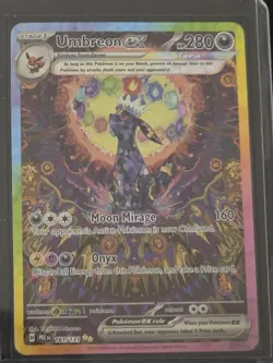 Pokemon Umbreon EX TCG Prismatic Evolutions Card 161/131 NM Condition - Image 1