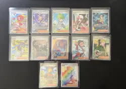 12 Full Art Trainer Supporter Cards Lot Pokemon TCG Rainbow Holo Rare Bundle - Image 1