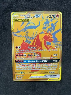 Pokemon Card Reshiram & Charizard GX SM247 Promo - Sun & Moon - Near Mint Holo - Image 1