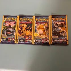 Pokemon XY Evolutions Booster Pack 3-Card Mini Pack 4 Art Set New Sealed - Image 1