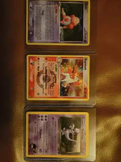 Nintendo Pokemon TCG Ditto, Rapidash, Rocket's Mewtwo 3 Card Lot - Image 1