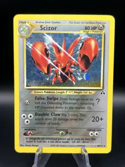 Scizor Holo Rare Neo Discovery 10/75 Pokemon Card WOTC - Image 1