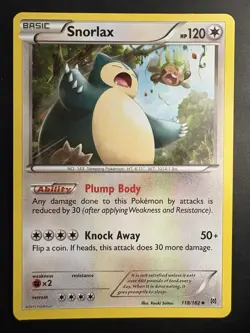 Snorlax 118/162 Uncommon Pokemon XY Break Through Card MP - Image 1