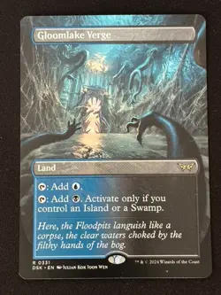 1x MTG Gloomlake Verge (Borderless) - Duskmourn: House of Horror (DSK) #260 - Image 1