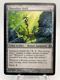 Thornbite Staff - Morningtide - Uncommon - MTG - Shaman Equipment - NM/M Cond - Image 1