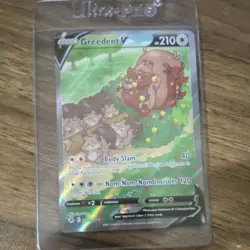 Pokemon Greedent V 257/264 Fusion Strike Alternate Full Art Holo TCG - Image 1