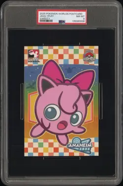 Pokemon World Championships 2025 Anaheim WCS Postcard Varsity Jigglypuff Psa 8 - Image 1