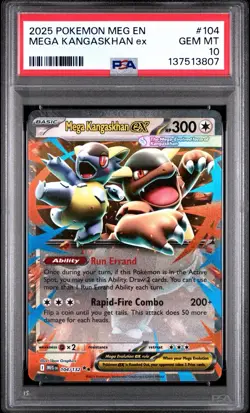 Pokemon Mega Evolution Mega Kangaskhan 104/132 Double Rare PSA 10 Gem Mint - Image 1