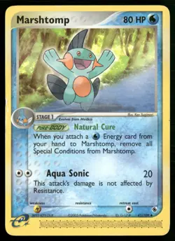 Marshtomp Uncommon Ruby and Sapphire 41/109 MP Pokemon TCG - Image 1