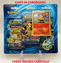 (402965) Pokemon XY Evolutions Booster Braixen 3-Pack Blister - Factory Sealed - Image 2