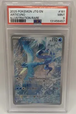 Pokemon TCG Journey Together Articuno Card IR 161/159, English Edition, PSA 9 - Image 1