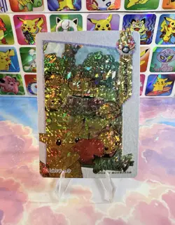 Pokemon Pikachu Vintage Pocket Monsters Vending HOLO Prism Sticker 1999 Bandai - Image 2