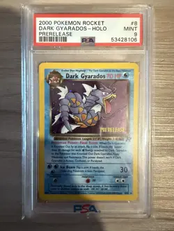2000 Pokemon Rocket Dark Gyarados Holo PSA 9 Mint Prerelease - Image 1