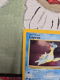 Pokemon TCG Lapras Fossil 10 Holo Unlimited Rare DMG Condition - Image 2